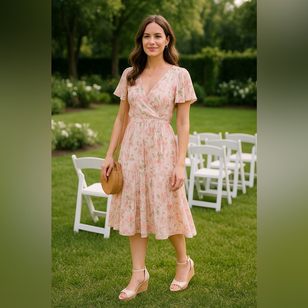 Charles by Charles David Lois Nude Cork Wedge Sandals Ankle Strap Platform 11M - Picture 2 of 15